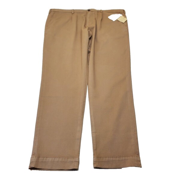 Brooks Brothers Pants Tan Brown Traditional Cotton PleatedMen's 42x34 NWT